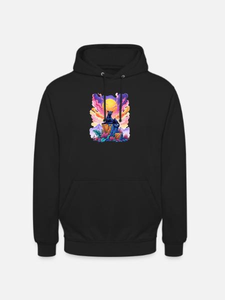 Panther on top - Unisex Hoodie - black