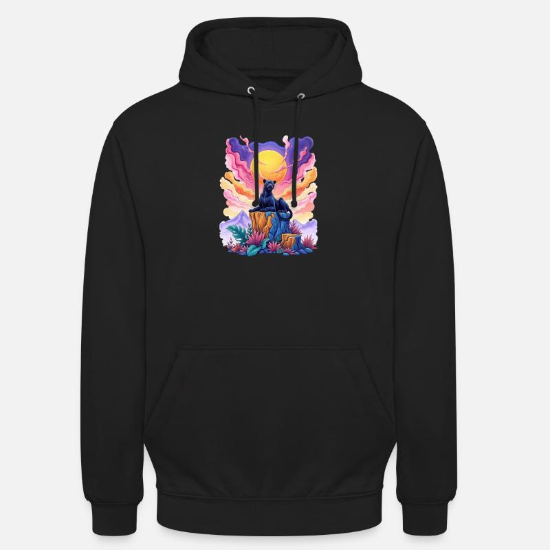 Panther on top - Unisex Hoodie - black