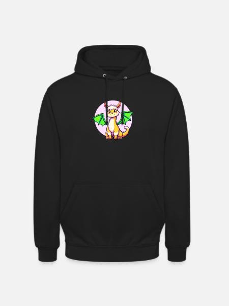 Alpakadrache - Unisex Hoodie - Schwarz