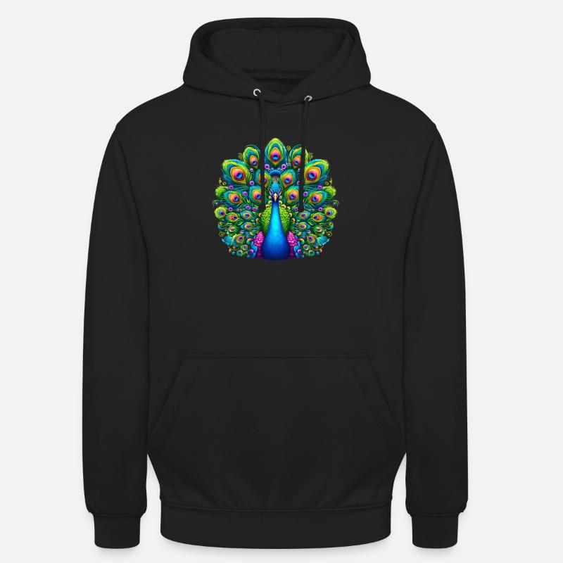 Pfau - Unisex Hoodie - Schwarz