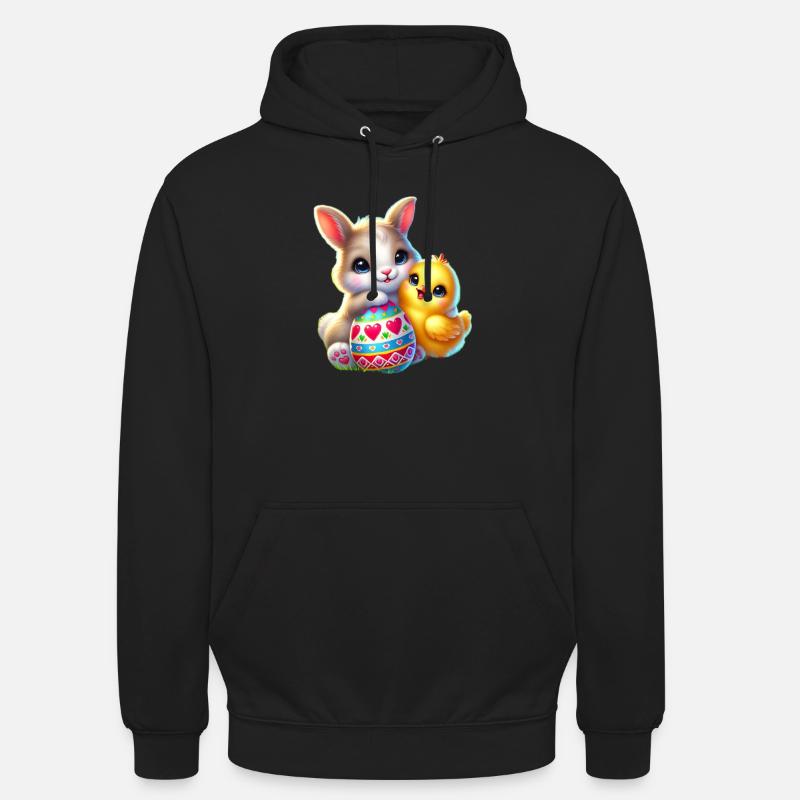 Easter Bunny Chick Egg - Unisex Hoodie - black