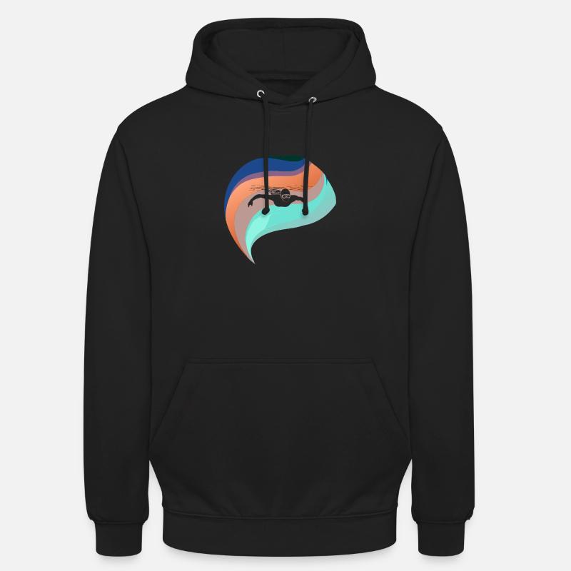 Schwimmer Brustschwimmen - Unisex Hoodie - Schwarz