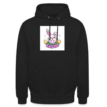 Bunte Ostern - Unisex Hoodie - Schwarz - Vorne - Alina (178cm) & Michal (187cm)
