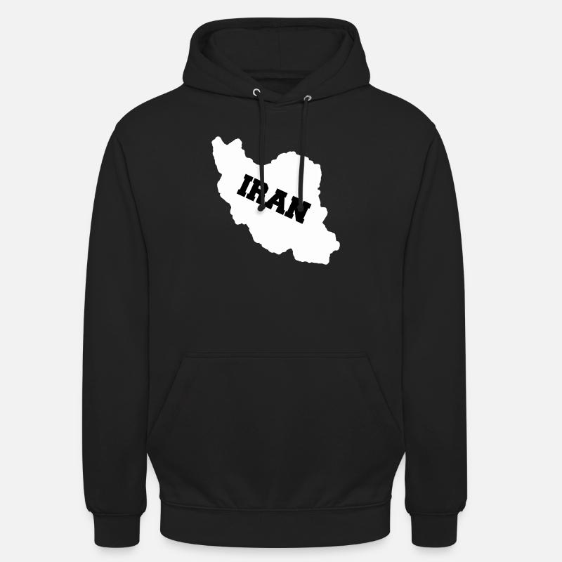 Iran - Sweat-shirt à capuche unisexe - noir