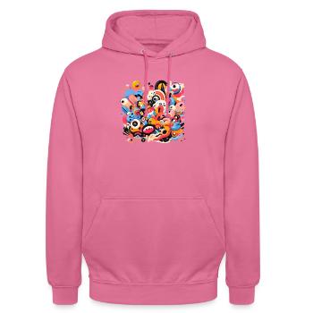 Bubble Joy - Unisex Hoodie - pink - Front - Alina (178cm) & Michal (187cm)