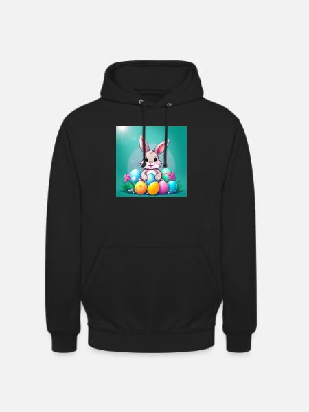 Osterzauber: Hase & Ei - Unisex Hoodie - Schwarz