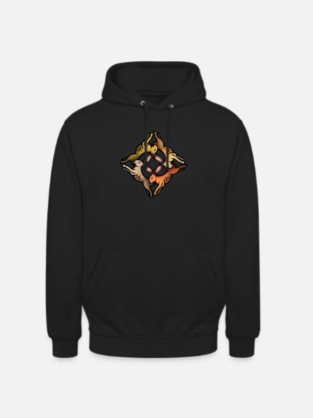 Four Rabbits - Unisex Hoodie - black