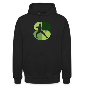 Fechten Florett Copy - Unisex Hoodie - Schwarz - Vorne - Alina (178cm) & Michal (187cm)
