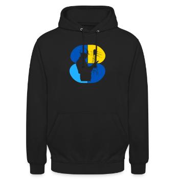 Elektroinstallation Schaltkreis Stromausfall Copy - Unisex Hoodie - Schwarz - Vorne - Alina (178cm) & Michal (187cm)