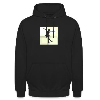 Eiskunstlauf Medaille Performance - Unisex Hoodie - Schwarz - Vorne - Alina (178cm) & Michal (187cm)