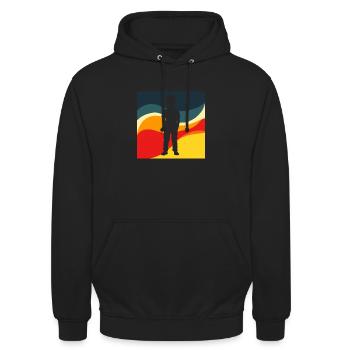 Solidarité Frères Enfants - Sweat-shirt à capuche unisexe - noir - Devant - Alina (178cm) & Michal (187cm)
