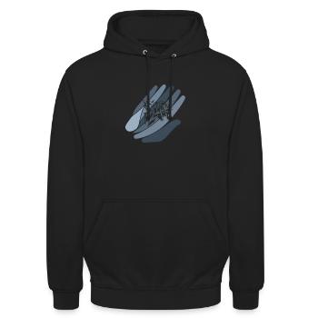 Graffiti Wandbilder Spraydosen - Unisex Hoodie - Schwarz - Vorne - Alina (178cm) & Michal (187cm)