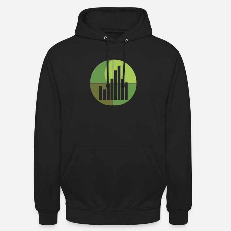 Graphiques statistiques - Sweat-shirt à capuche unisexe - noir