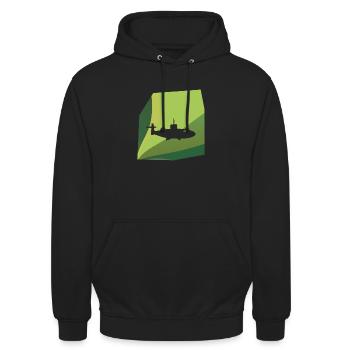Uboot U Boot Militaer - Unisex Hoodie - Schwarz - Vorne - Alina (178cm) & Michal (187cm)