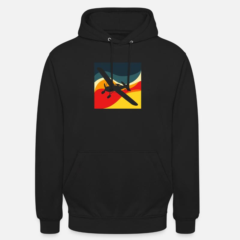 Aviation d’altitude d’avion - Sweat-shirt à capuche unisexe - noir