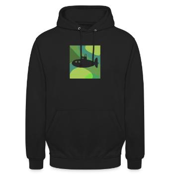 Uboot Navy Unterwasser - Unisex Hoodie - Schwarz - Vorne - Alina (178cm) & Michal (187cm)