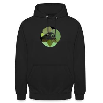 Vogelspinne Spinne Insekt - Unisex Hoodie - Schwarz - Vorne - Alina (178cm) & Michal (187cm)