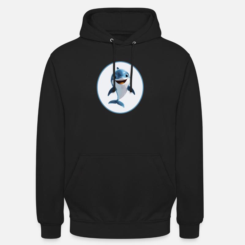 Delphin - Unisex Hoodie - Schwarz