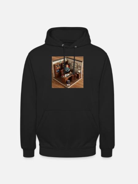 Executive Büro Diorama - Unisex Hoodie - Schwarz