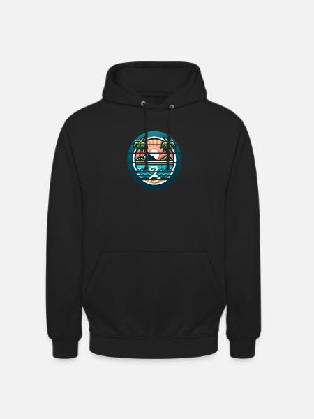 Bunte Palmeninsel Offliner - Unisex Hoodie - Schwarz