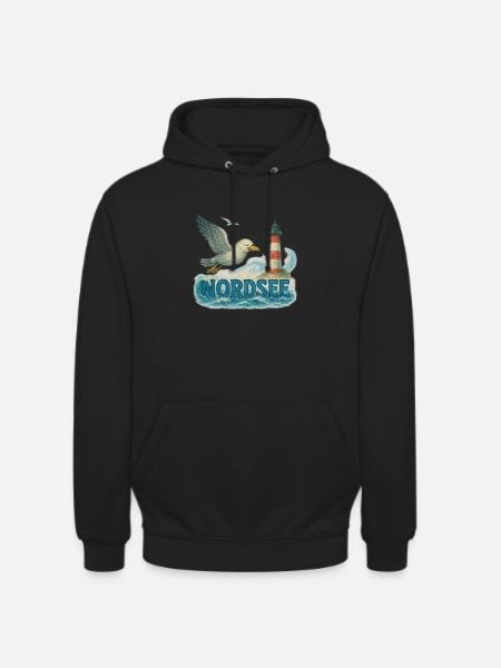 Nordsee - Unisex Hoodie - Schwarz