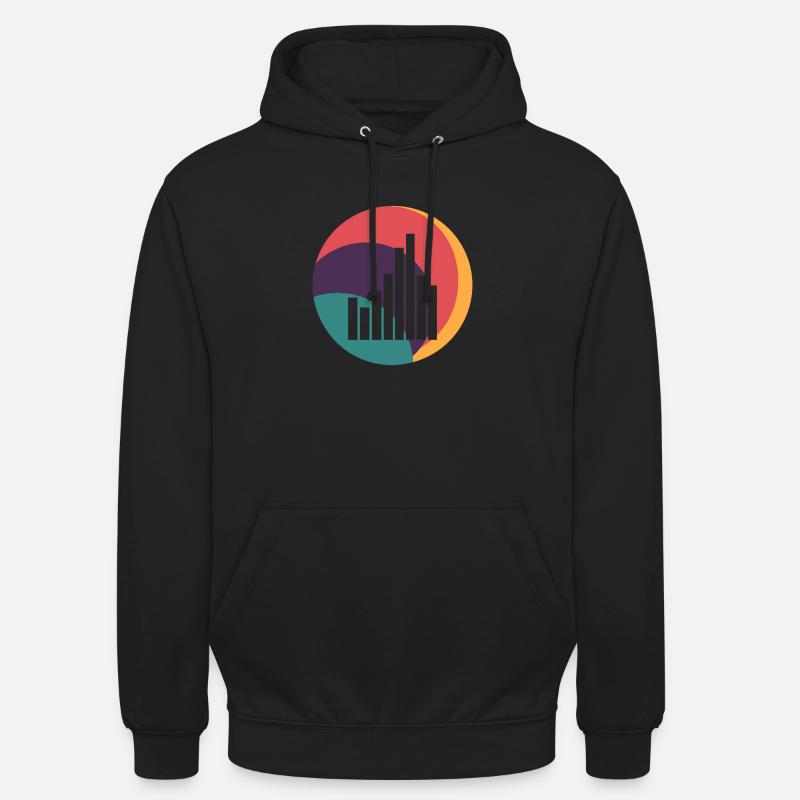 Statistik Datenanalyse Diagramme - Unisex Hoodie - Schwarz