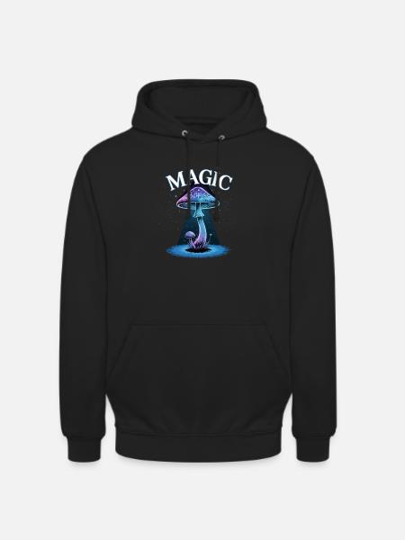 Magic mushroom in starlight - Unisex Hoodie - black