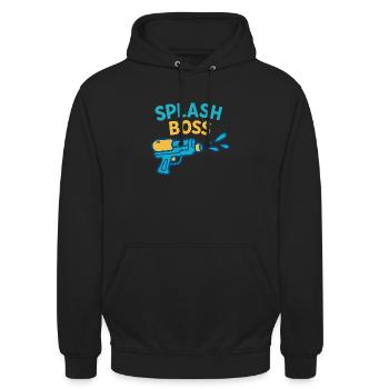 Pistolet à eau - Sweat-shirt à capuche unisexe - noir - Devant - Alina (178cm) & Michal (187cm)