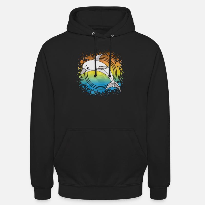Delfin - Unisex Hoodie - Schwarz