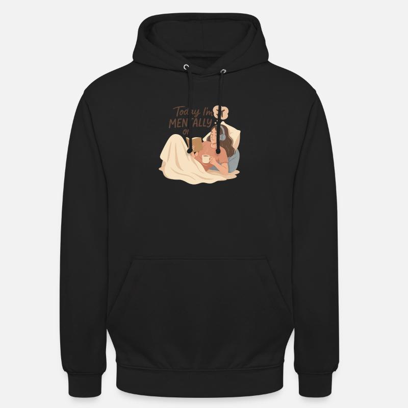 Mentally on Airplane Mode – Cozy Shirt for Introve - Unisex Hoodie - black