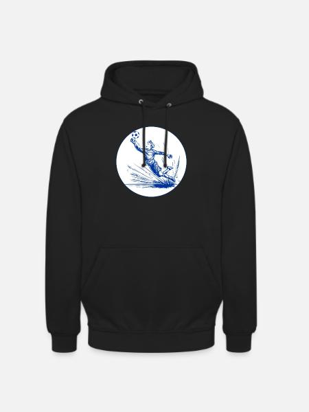 Goalkeeper (blue and white) - Unisex Hoodie - black