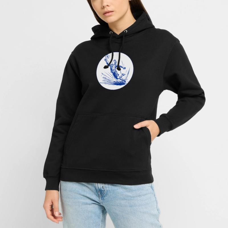 Gardien de but (bleu et blanc) Sweat-shirt à capuche unisexe