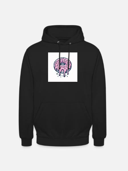 Pinker Donut - Unisex Hoodie - Schwarz