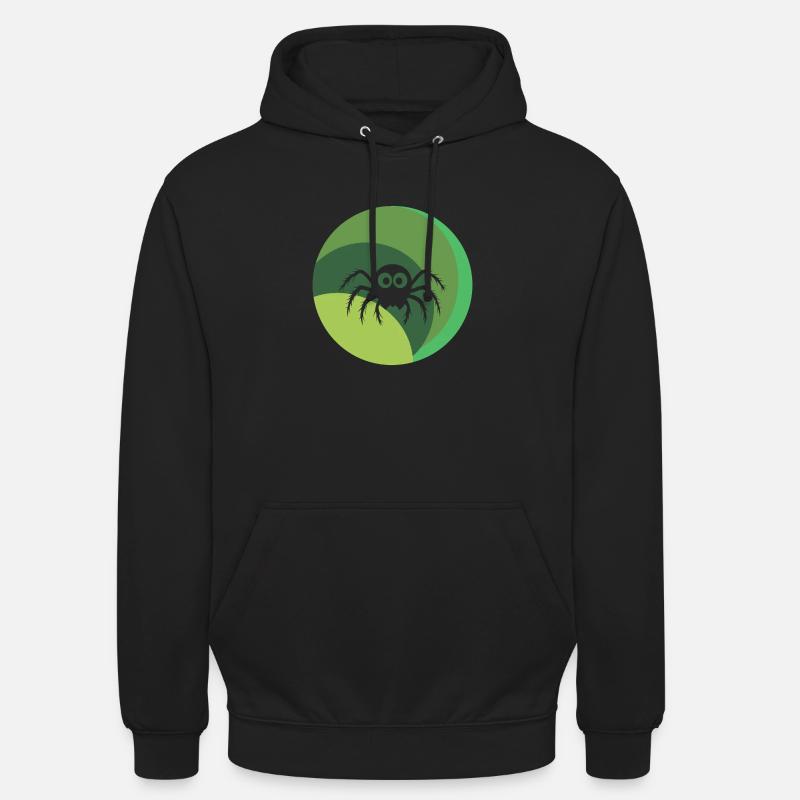 Arachnide Araignée Effrayant Crawly - Sweat-shirt à capuche unisexe - noir