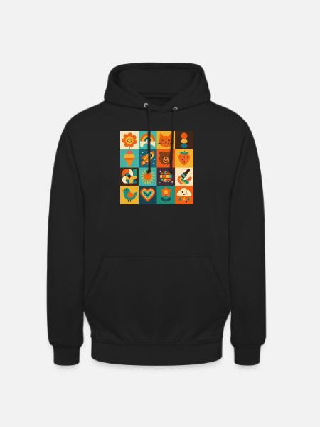 bunte Lebensfreude - Unisex Hoodie - Schwarz