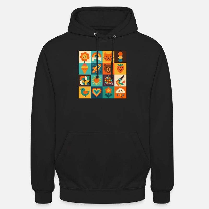 bunte Lebensfreude - Unisex Hoodie - Schwarz