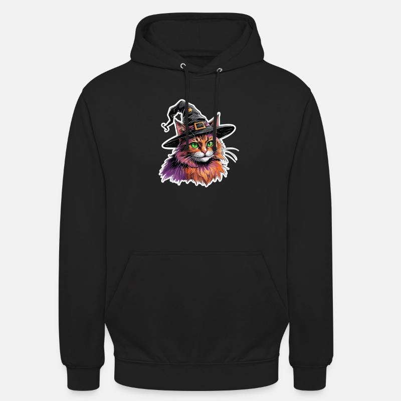 Chat sorcier - Sweat-shirt à capuche unisexe - noir