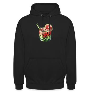 Watermelon cocktail - Unisex Hoodie - black - Front - Alina (178cm) & Michal (187cm)