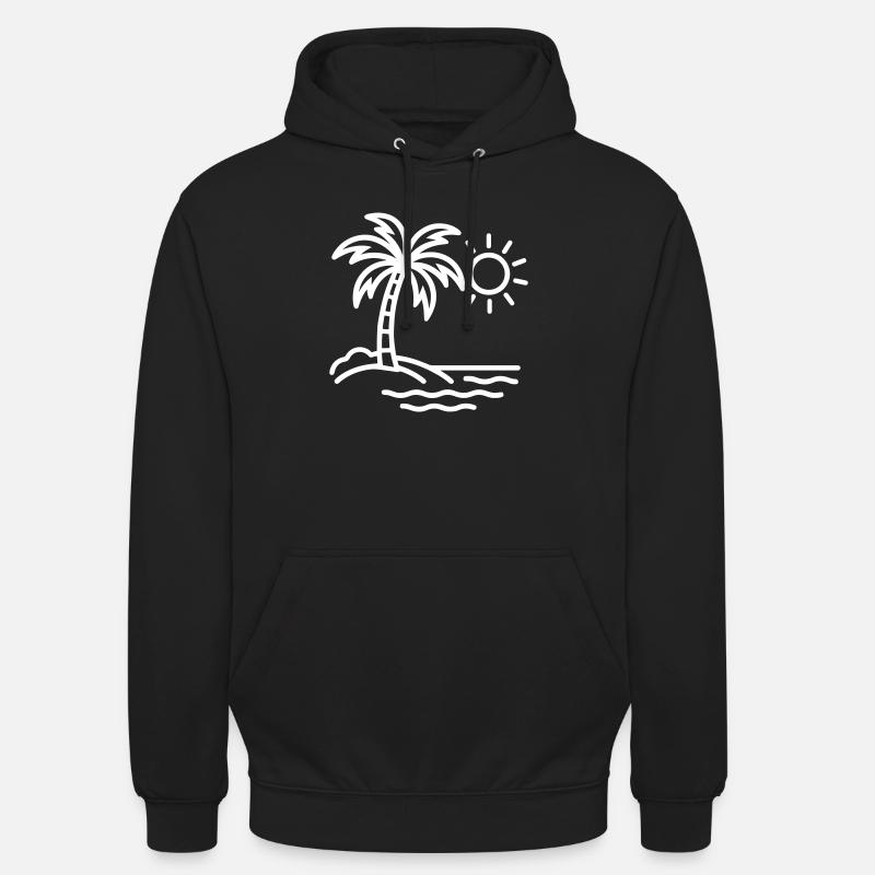 Palm Tree Beach Été - Sweat-shirt à capuche unisexe - noir