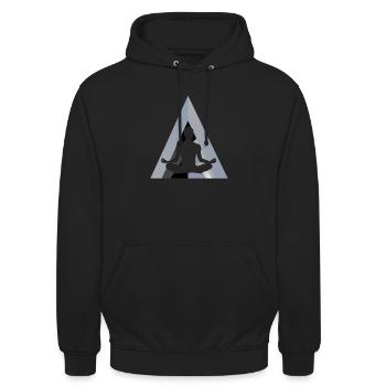 Meditation Stress Relief Relaxation - Unisex Hoodie - black - Front - Alina (178cm) & Michal (187cm)