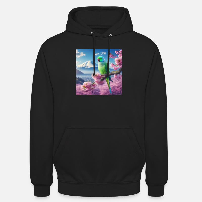 L’amour des perroquets - Sweat-shirt à capuche unisexe - noir