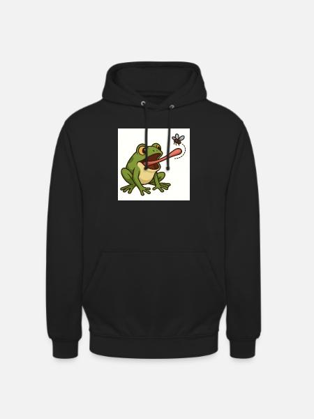 Frosch mit Fliege - Unisex Hoodie - Schwarz