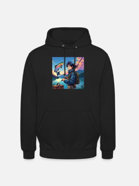 Fisherman's Dream: Sunset Adventure - Unisex Hoodie - black