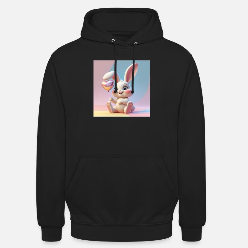 Zinzinuo – Lapin Mignon pour Tous - Sweat-shirt à capuche unisexe - noir