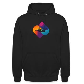 Schwimmer Schwimmen Schnorcheln - Unisex Hoodie - Schwarz - Vorne - Alina (178cm) & Michal (187cm)