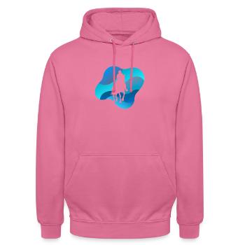 Dressurpferd Reitschule Springreiten - Unisex Hoodie - Pink - Vorne - Alina (178cm) & Michal (187cm)