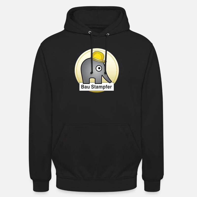 Construction Rammer Logo - Unisex Hoodie - black