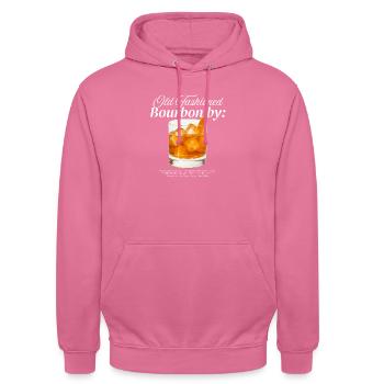 Whiskey Classic – Puristisches Glas-Motiv - Unisex Hoodie - Pink - Vorne - Alina (178cm) & Michal (187cm)