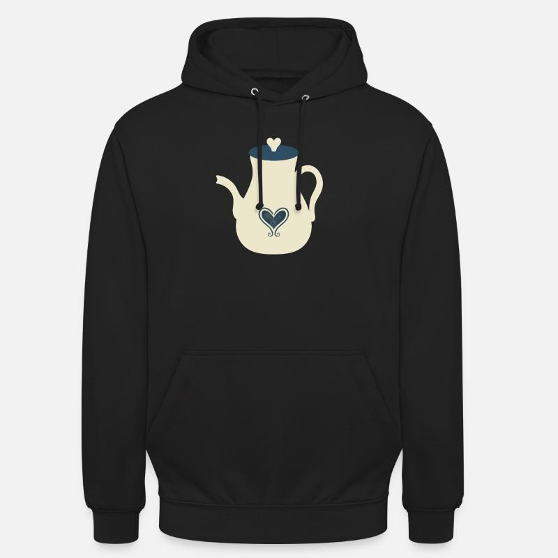 Théière - Sweat-shirt à capuche unisexe - noir