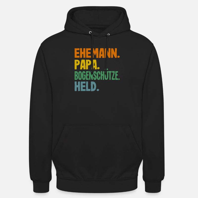 Bogenschießen Bogenschütze Geschenk - Unisex Hoodie - Schwarz